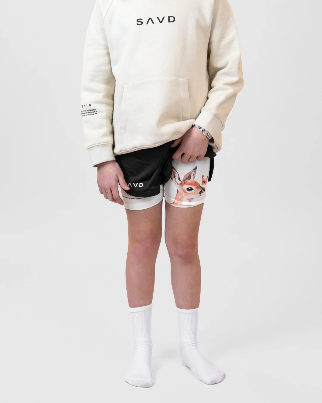 1 Peter 5:7 'Peaceful Trust' Girls Performance Shorts - Image 5