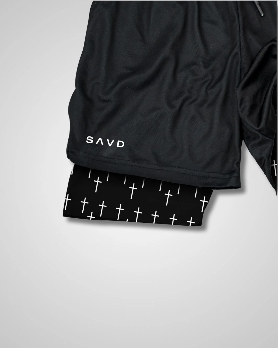 'Cross Pattern' Youth Performance Shorts - Image 2