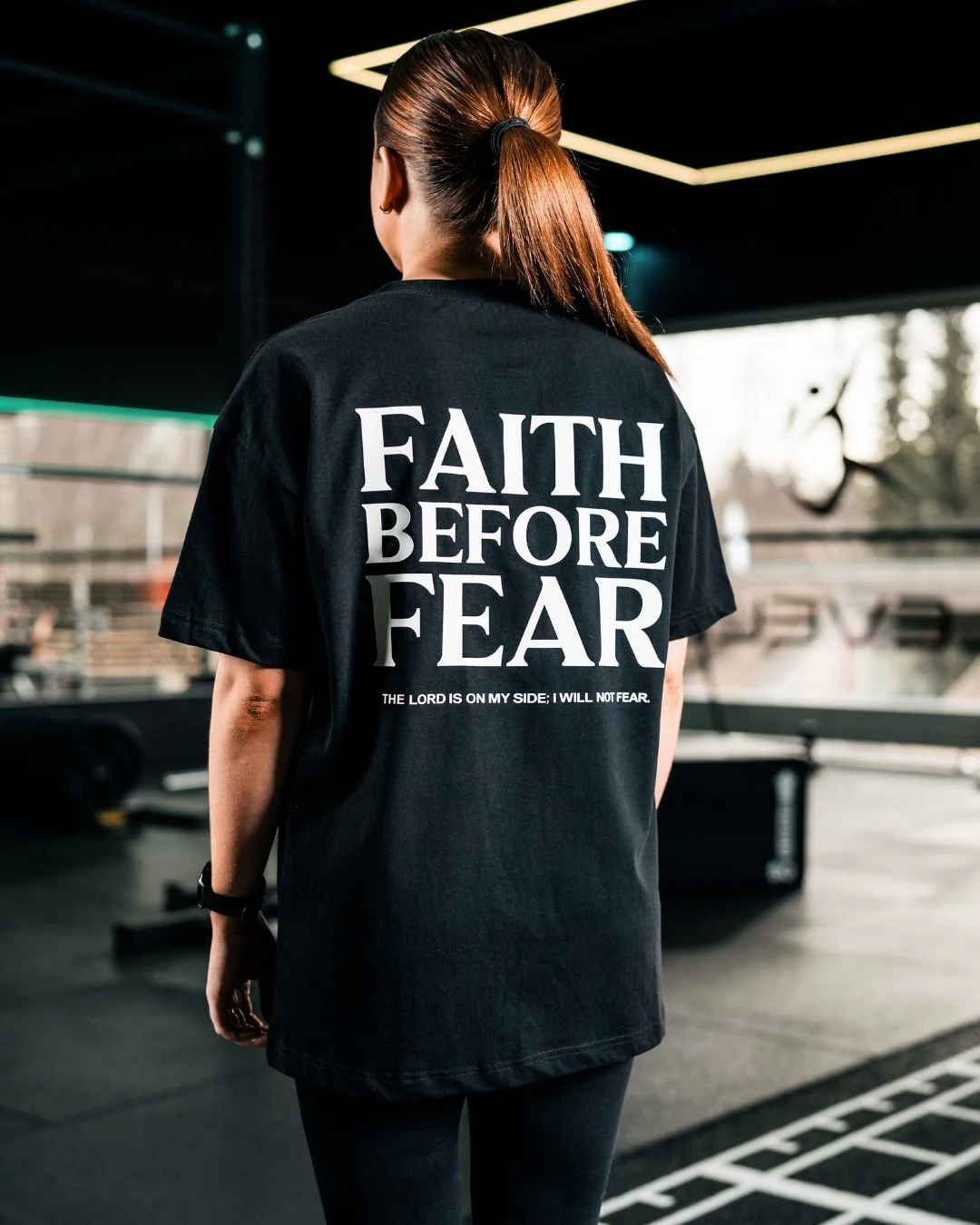 'Faith Before Fear' Women’s Oversized T-Shirt - Image 7