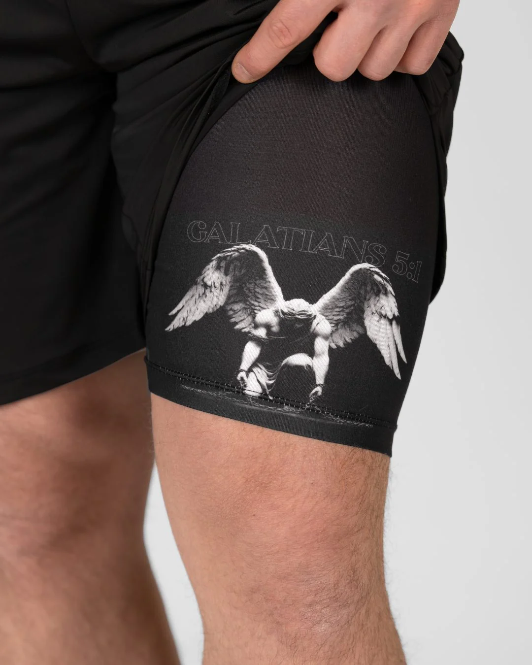 Galatians 5:1 ’Break Your Chains’ Men’s Performance Shorts - Image 4