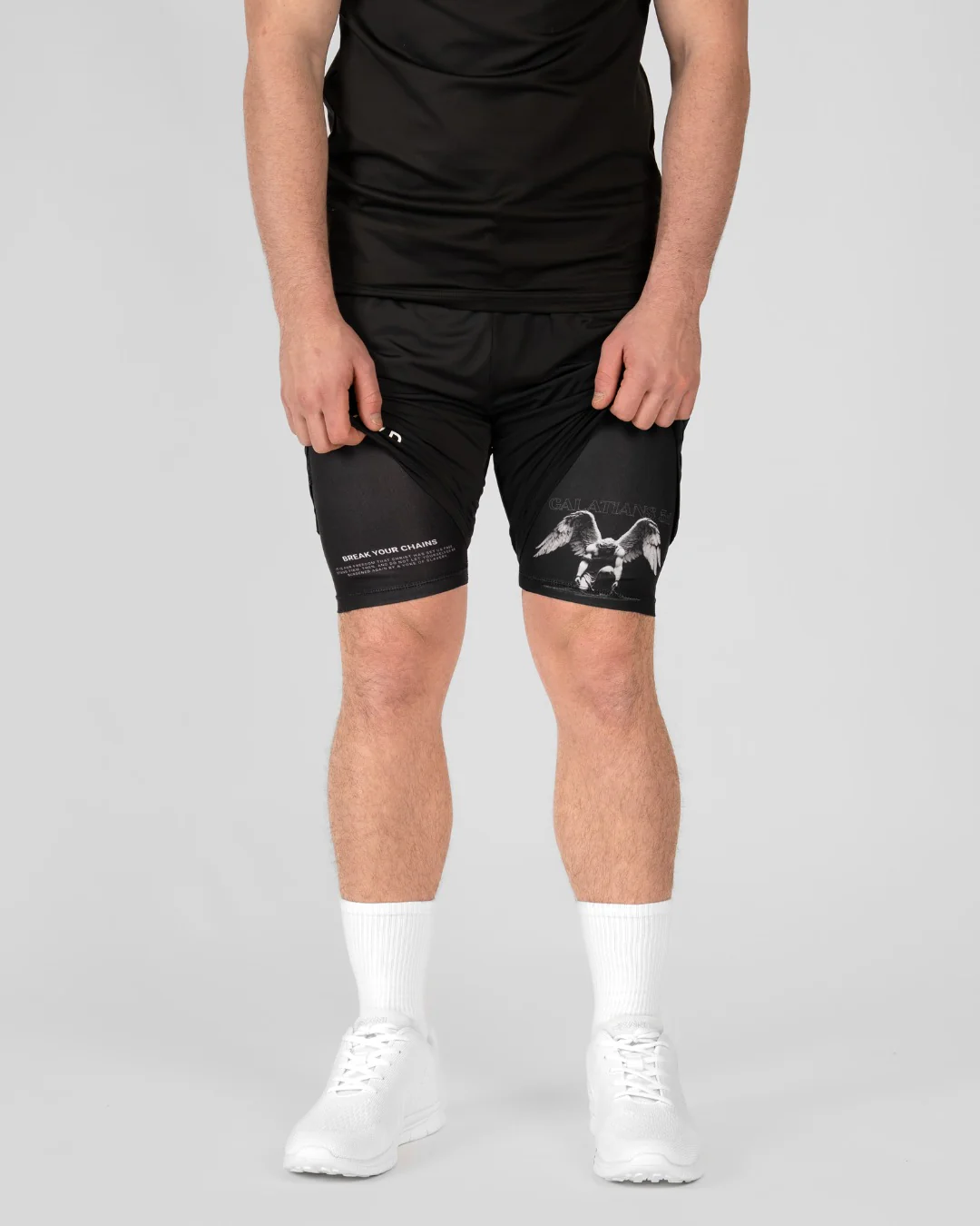 Galatians 5:1 ’Break Your Chains’ Men’s Performance Shorts - Image 5