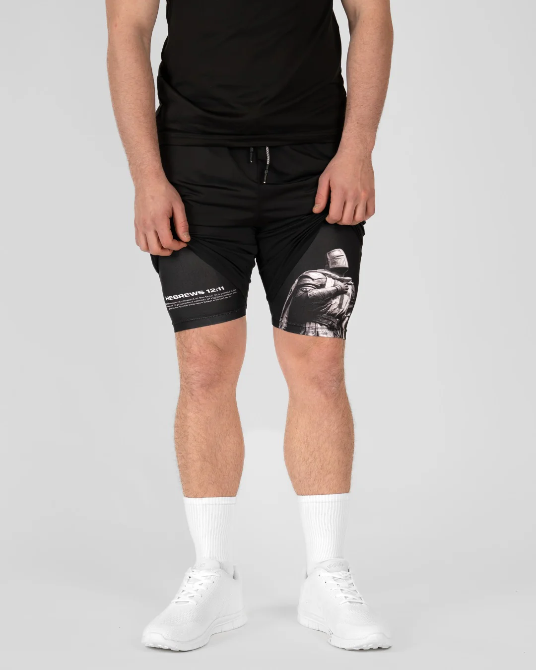 Hebrews 12:11 ’Warrior’s Discipline’ Men’s Performance Shorts - Image 6