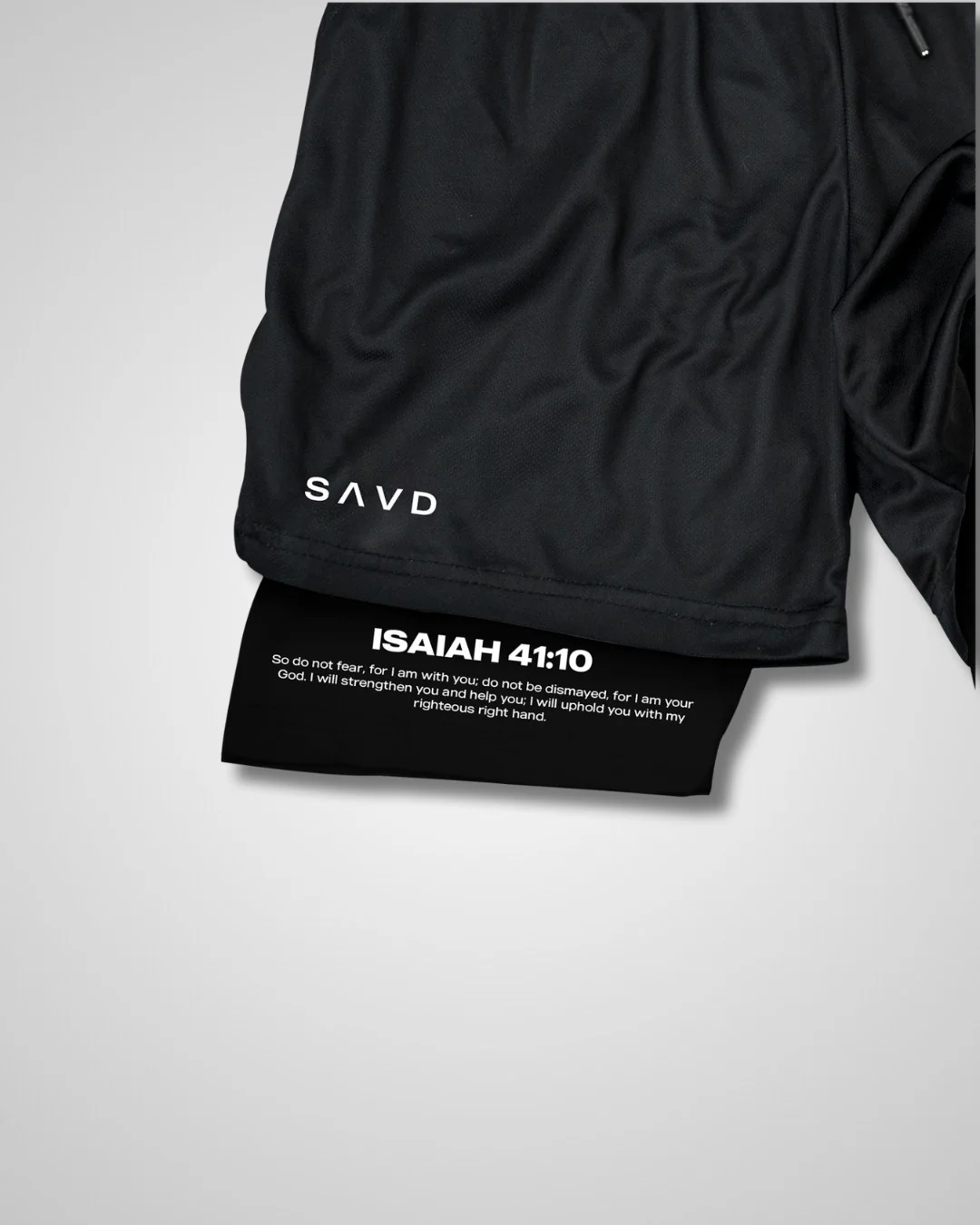Isaiah 41:10 Angel & Devil Performance Shorts - Image 3