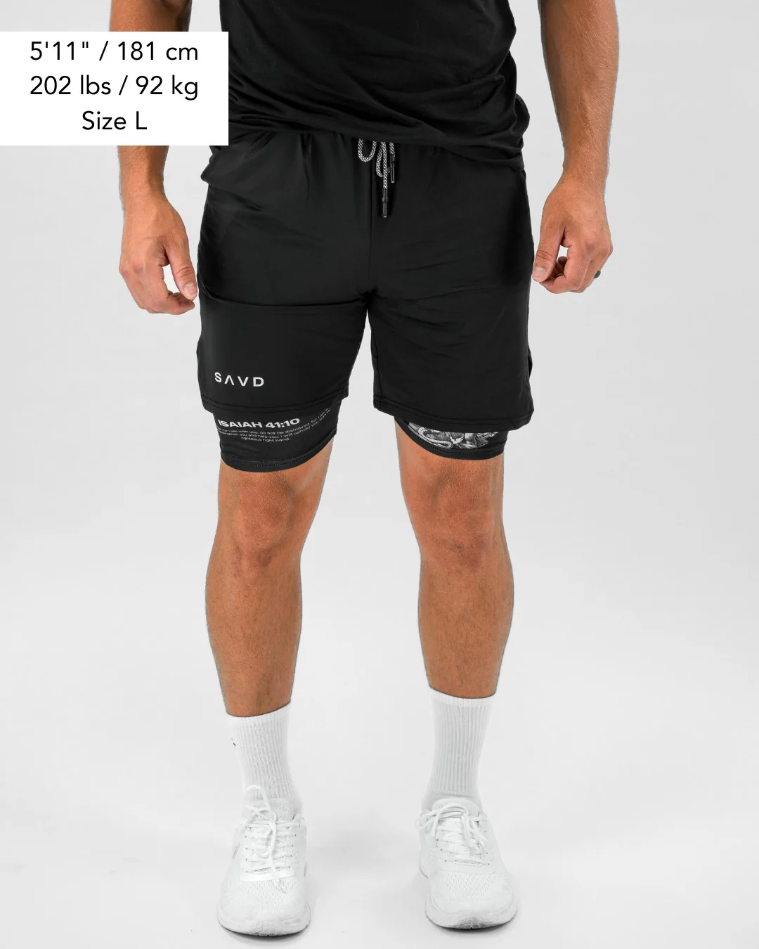 Isaiah 41:10 Angel & Devil Performance Shorts - Image 4