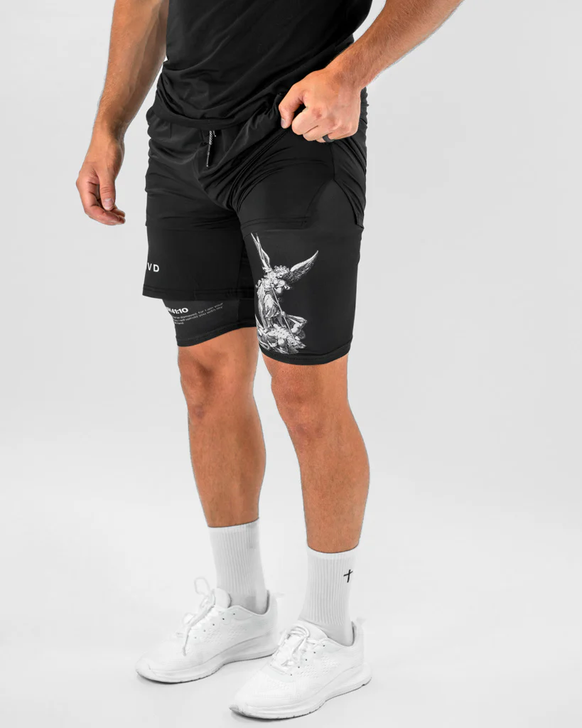 Isaiah 41:10 Angel & Devil Performance Shorts - Image 6
