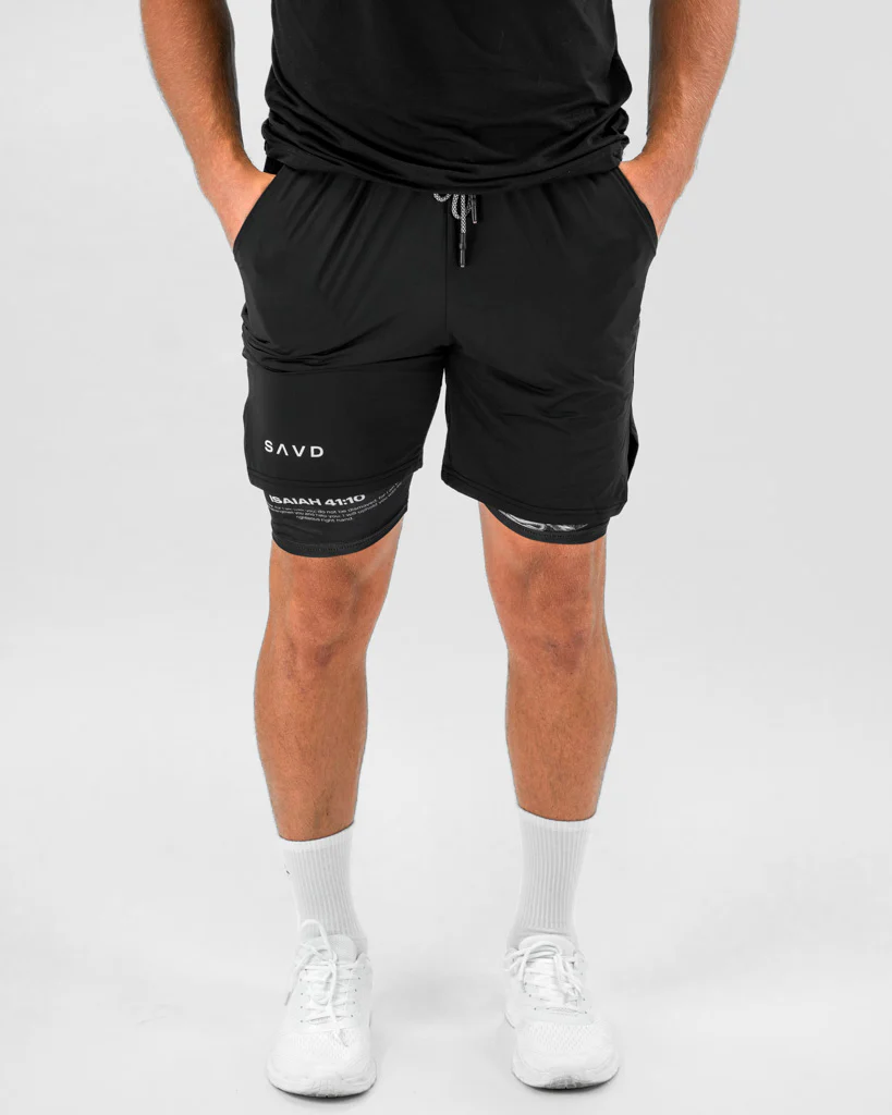 Isaiah 41:10 Angel & Devil Performance Shorts - Image 7