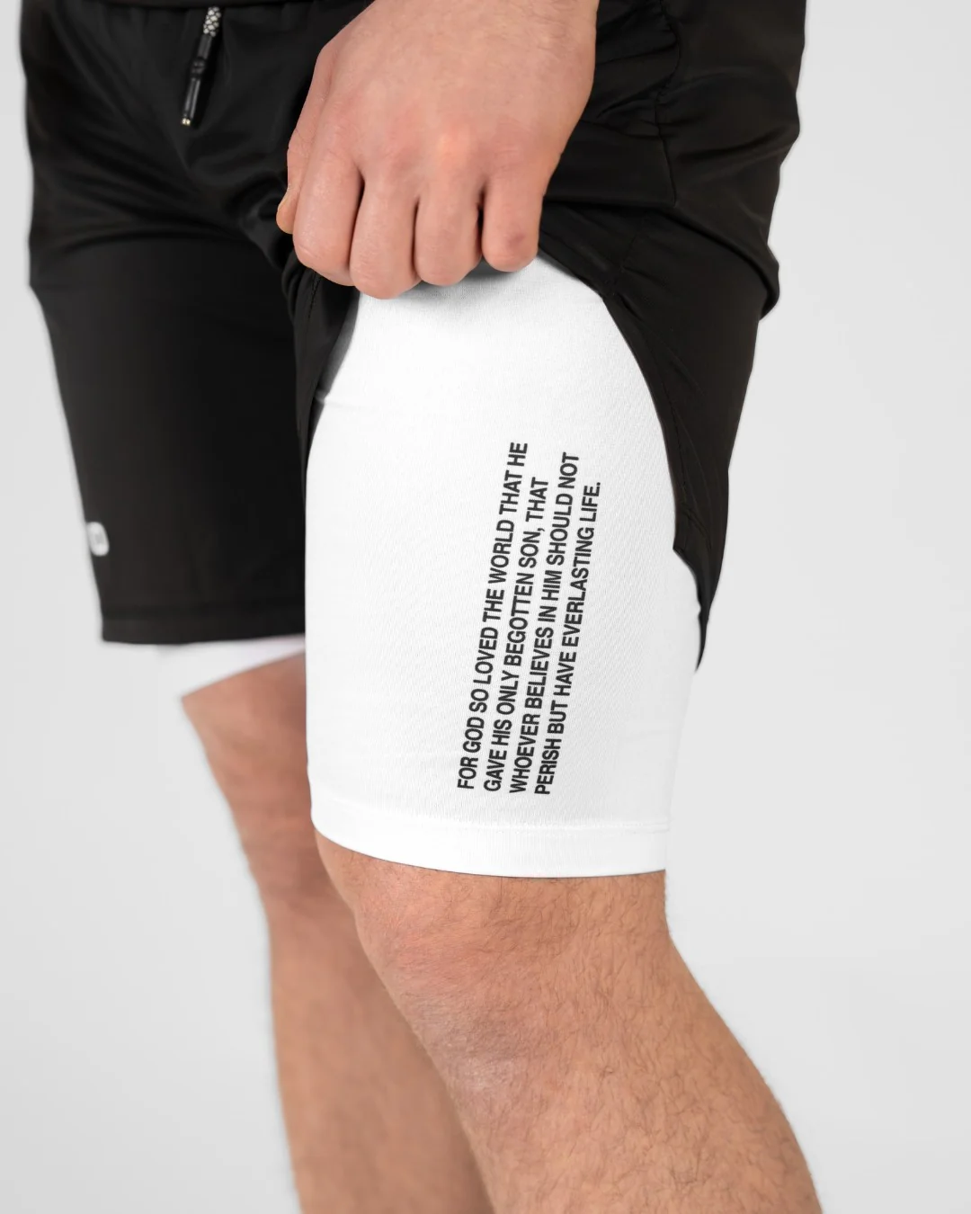 John 3:16 ’Scripture’ Men’s Performance Shorts - Image 4