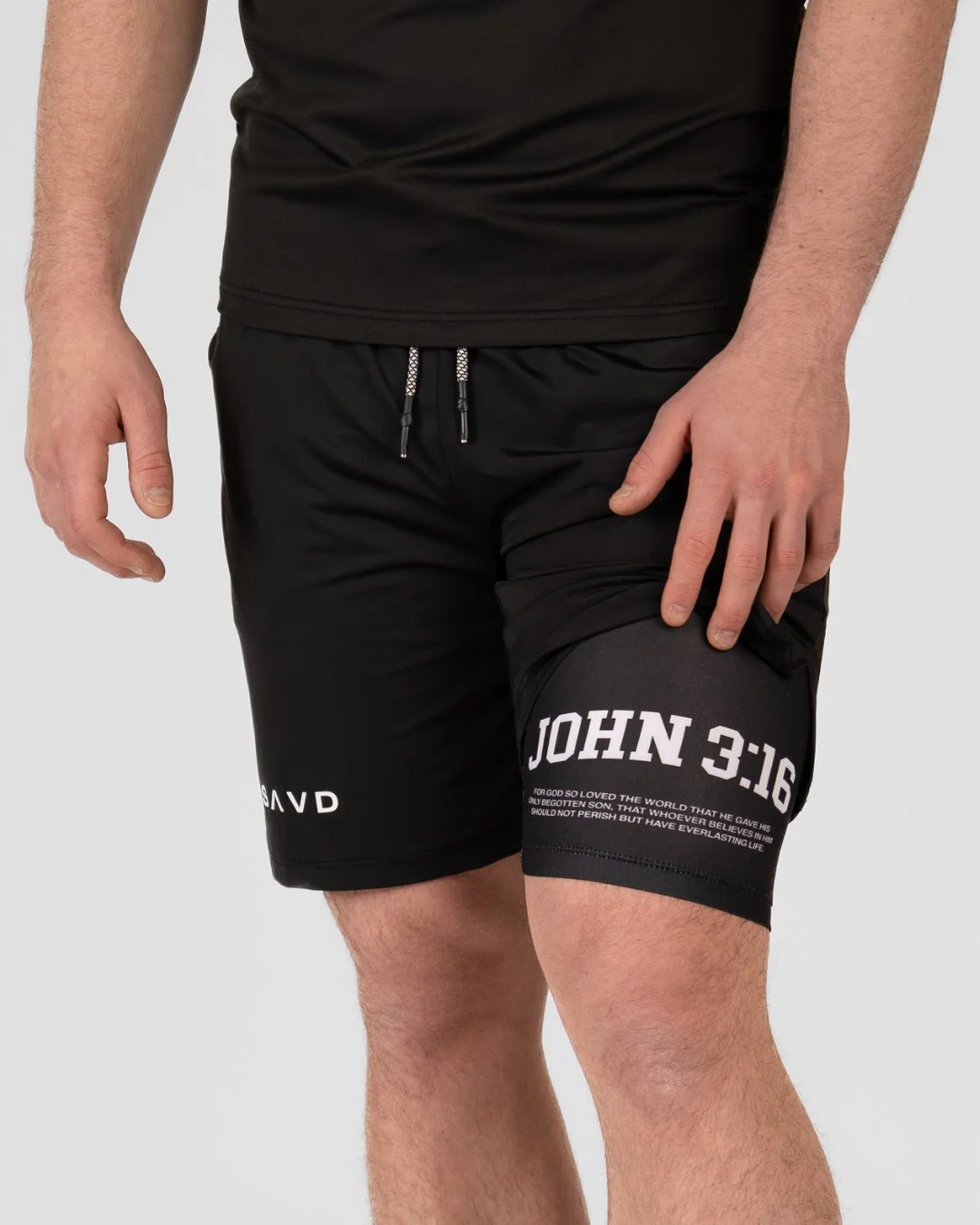 John 3:16 ’Varsity Scripture’ Men’s Performance Shorts - Image 3
