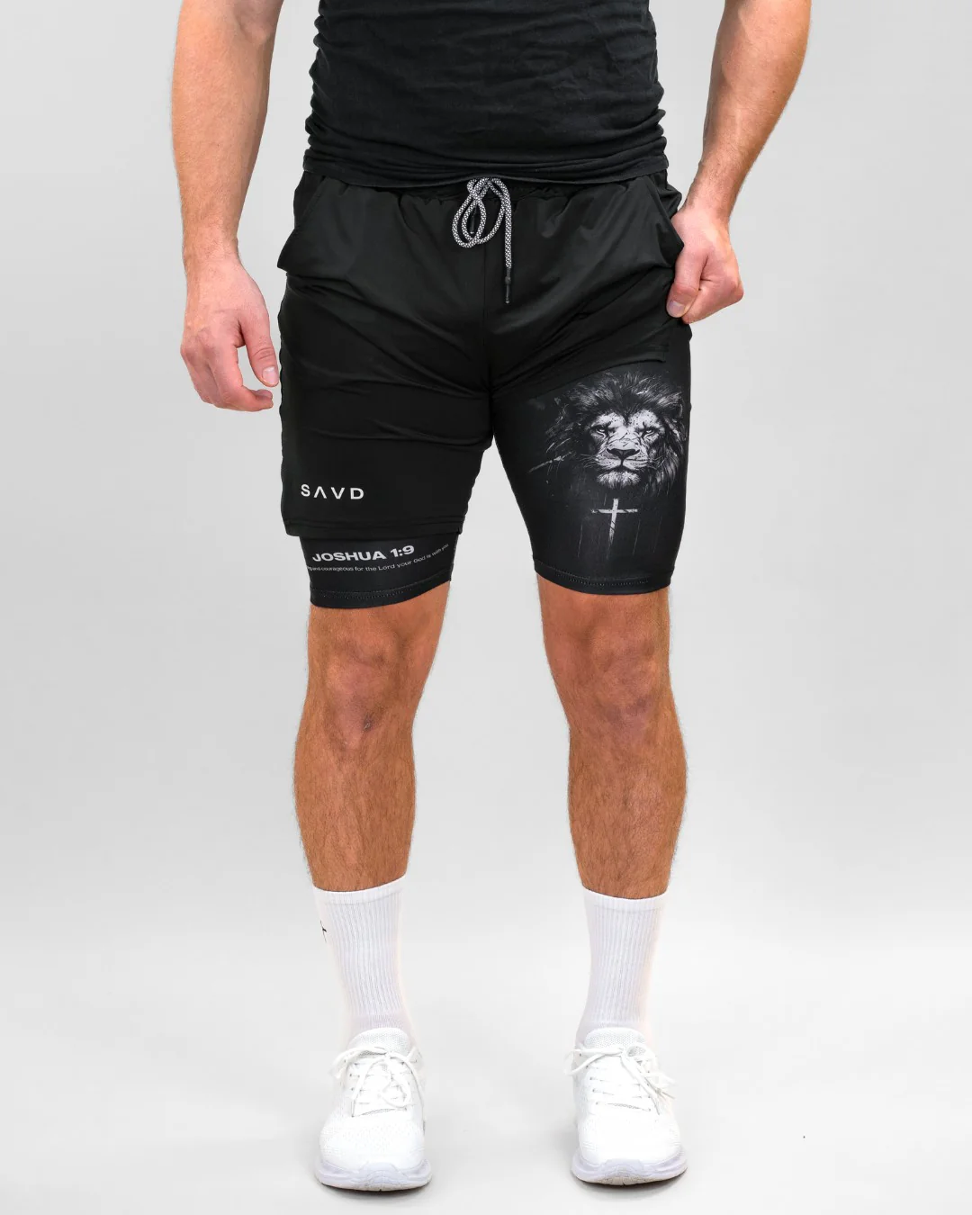 Joshua 1:9 Lion Performance Shorts - Image 7