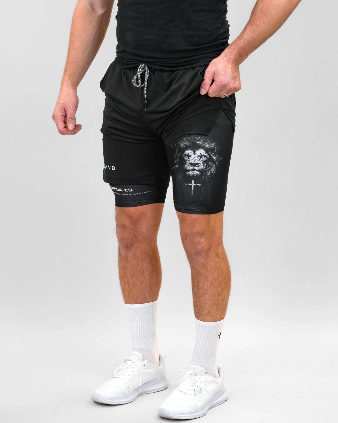 Joshua 1:9 Lion Performance Shorts - Image 8