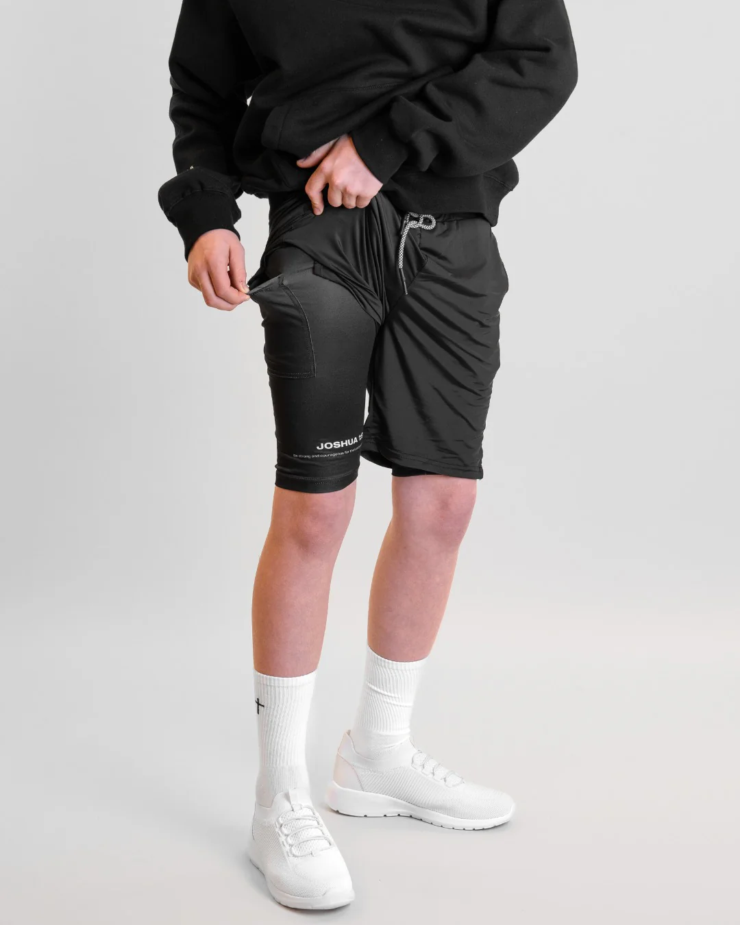 Joshua 1:9 'Lion' Youth Performance Shorts - Image 5