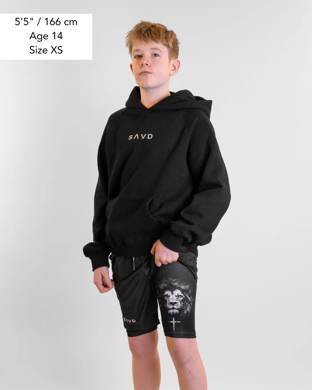 Joshua 1:9 'Lion' Youth Performance Shorts - Image 8