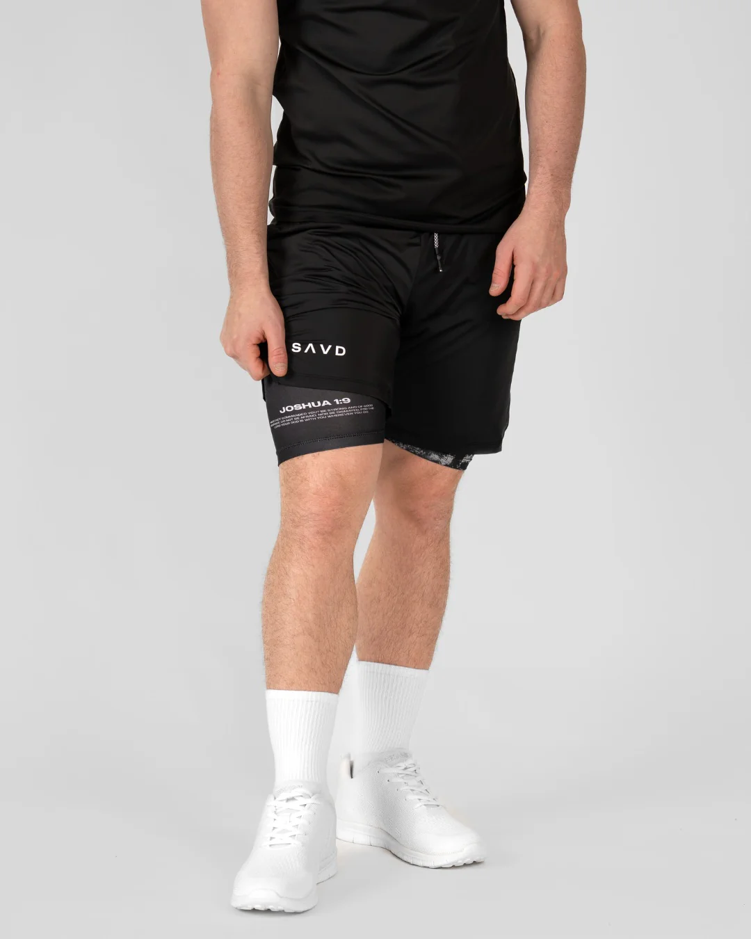 Joshua 1:9 ’Sword of Courage’ Men’s Performance Shorts - Image 7