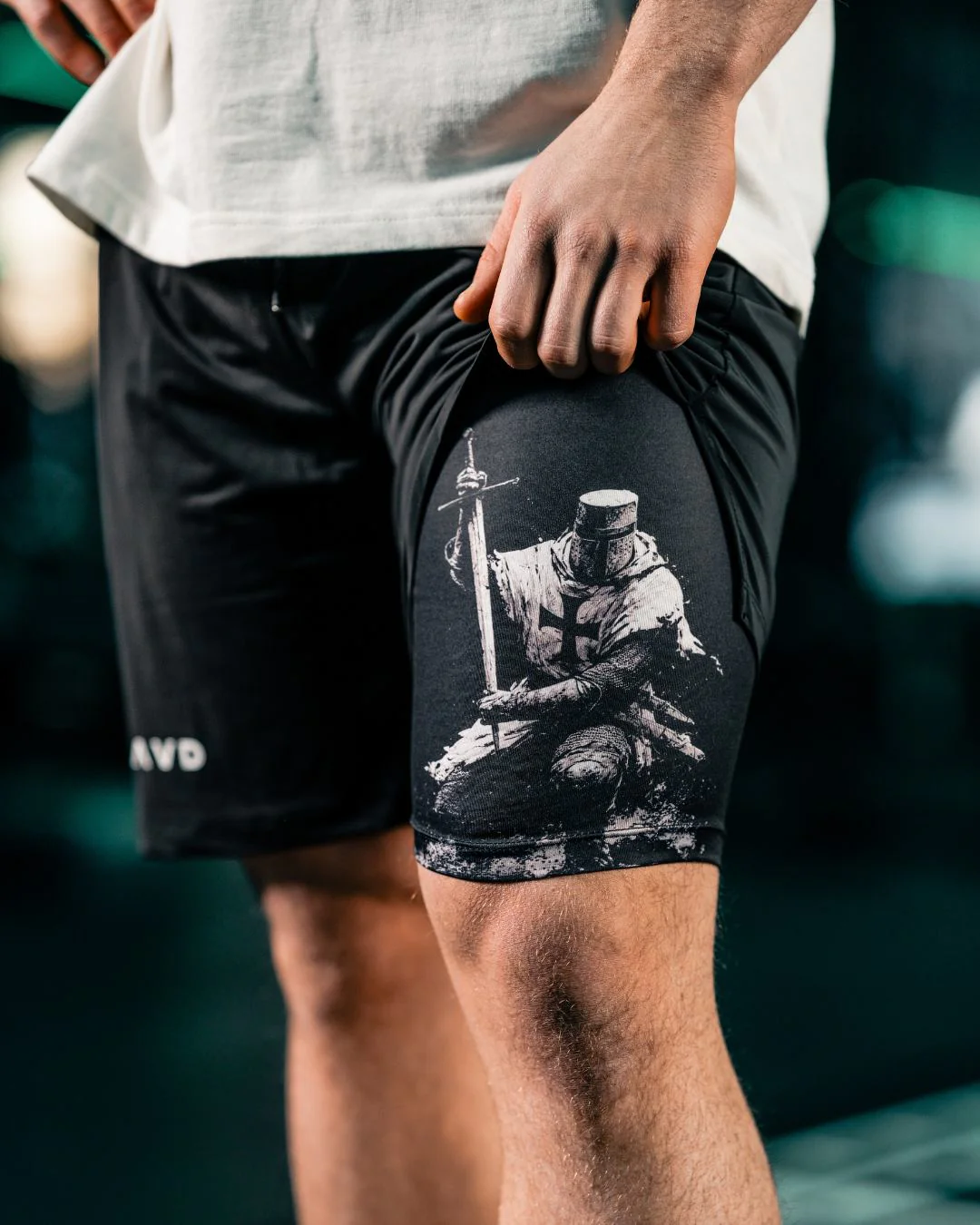 Joshua 1:9 ’Sword of Courage’ Men’s Performance Shorts - Image 9