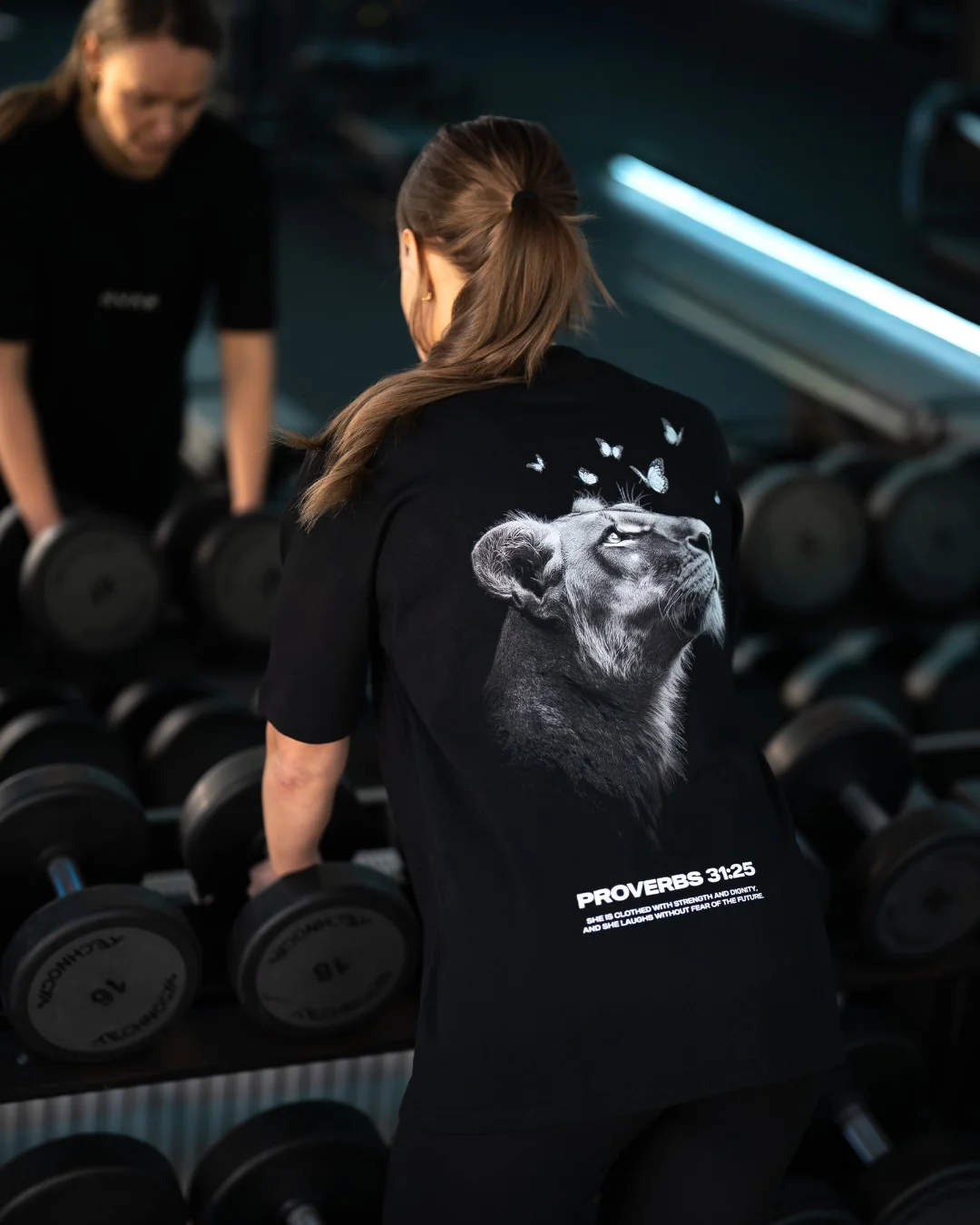 Proverbs 31:25 ’Clothed in Strength’ Women’s Oversized T-Shirt - Image 5