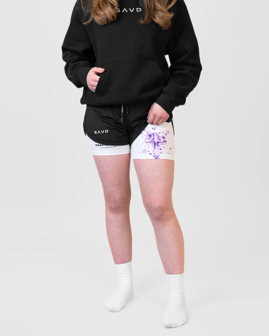 Psalm 139:14 'Wonderfully Made' Girls Performance Shorts - Image 5