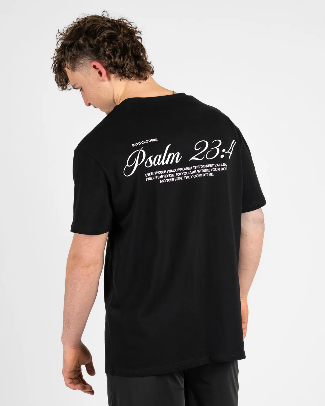 Psalm 23:4 ’Scripture’ Men’s Oversized T-Shirt - Image 5