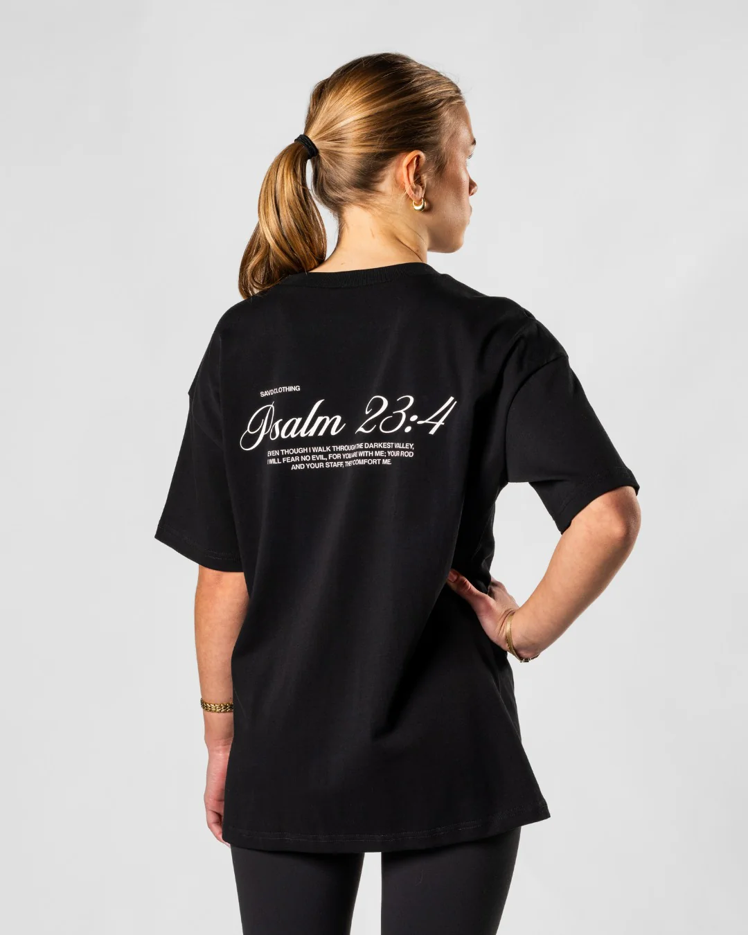 Psalm 23:4 ’Scripture’ Women’s Oversized T-Shirt - Image 5