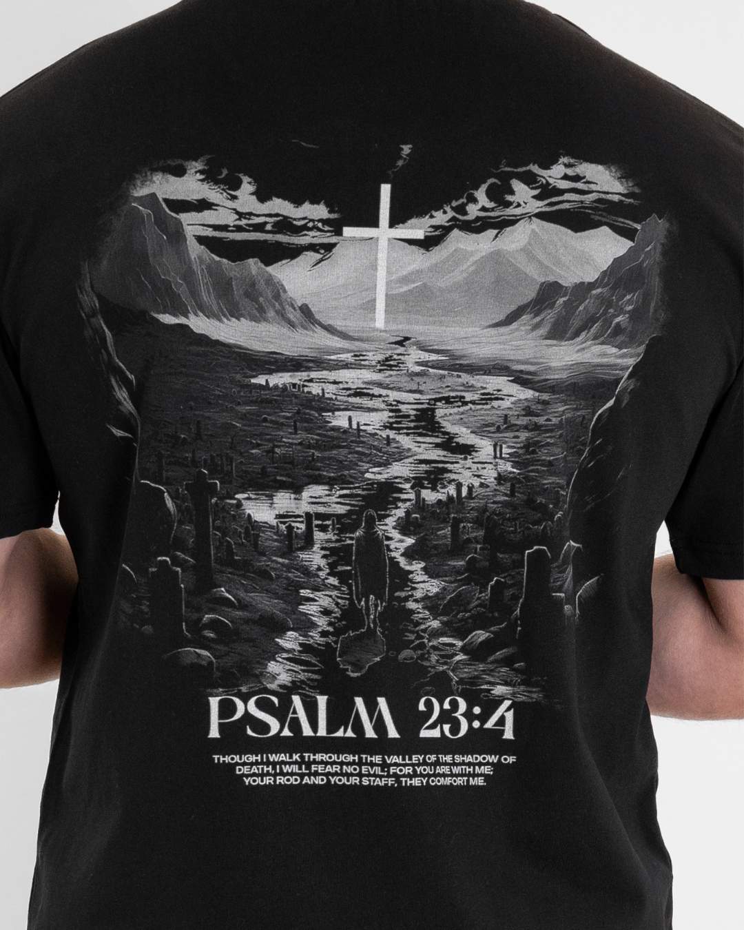 Psalm 23:4 Shadow of Death Oversized T-Shirt - Image 4