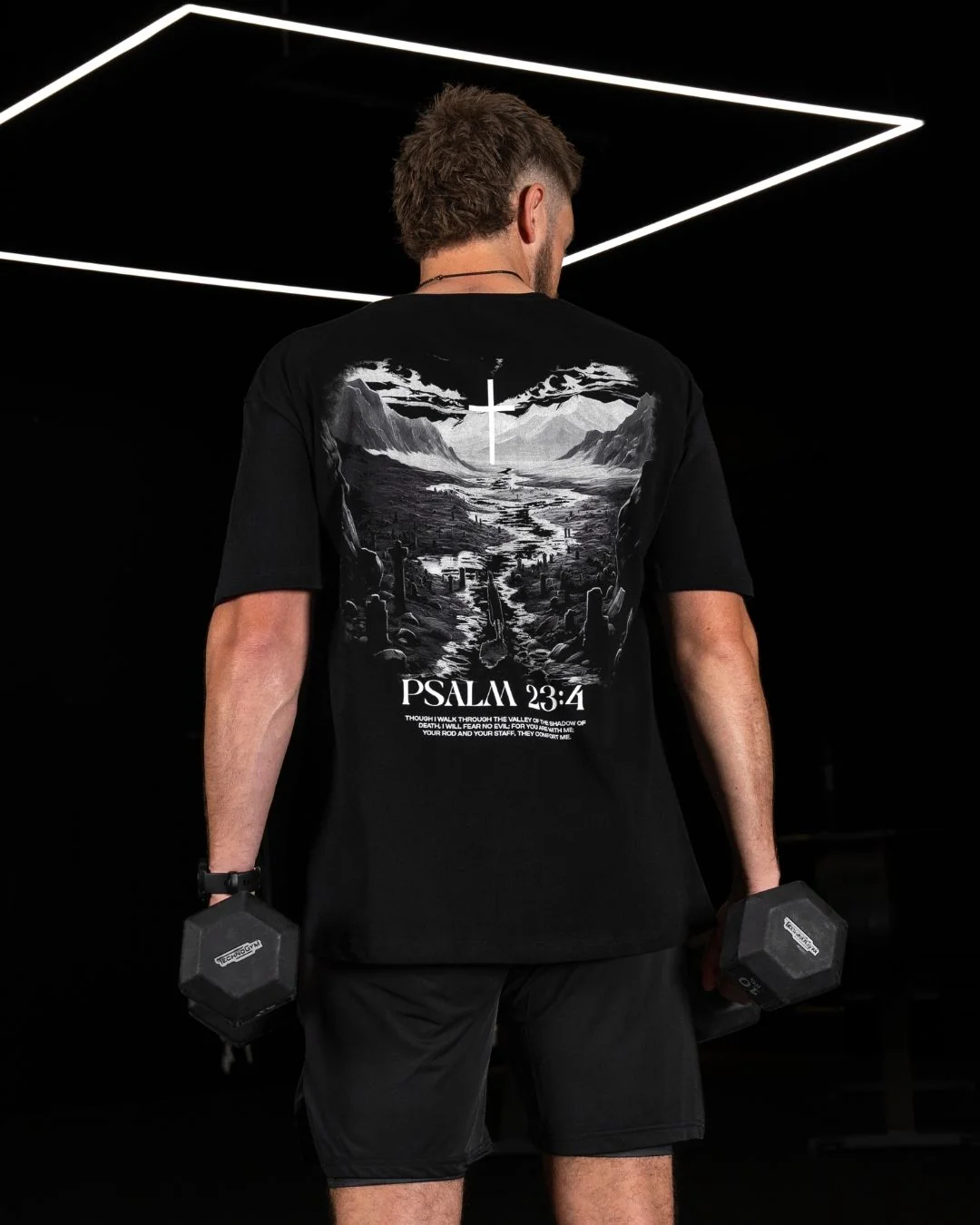 Psalm 23:4 Shadow of Death Oversized T-Shirt - Image 6