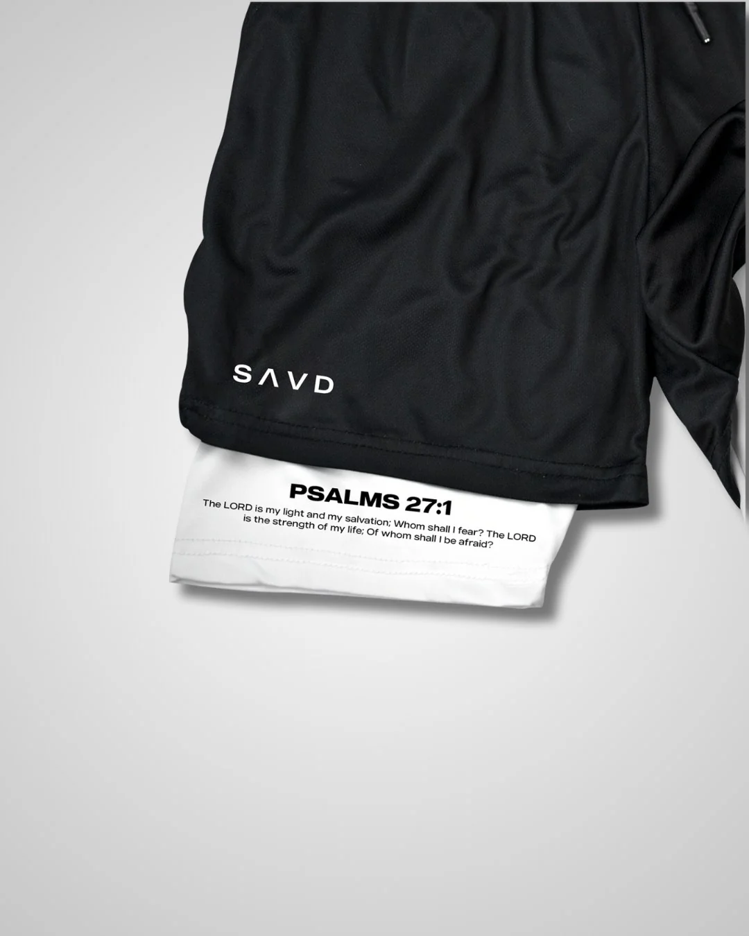 Psalms 27:1 Soldier’s Faith Performance Shorts - Image 3