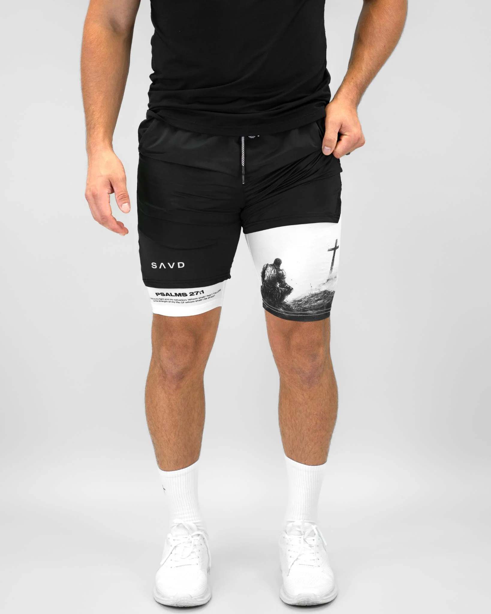 Psalms 27:1 Soldier’s Faith Performance Shorts - Image 6