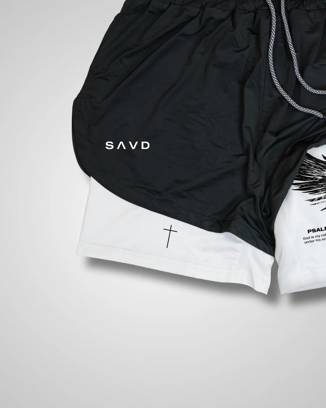 Psalms 91:2 'Divine Strength' Women's Performance Shorts - Image 3