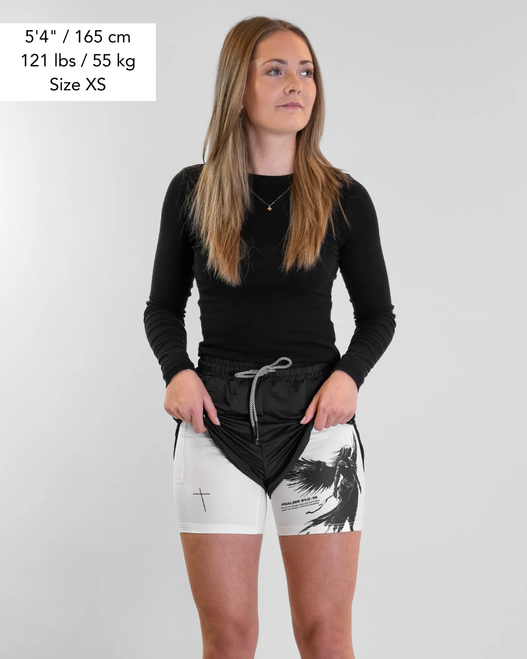 Psalms 91:2 'Divine Strength' Women's Performance Shorts - Image 4