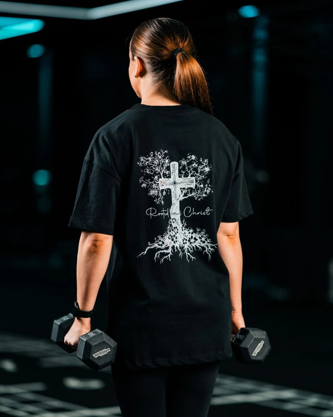 'Rooted in Christ' Women’s Oversized T-Shirt - Image 7