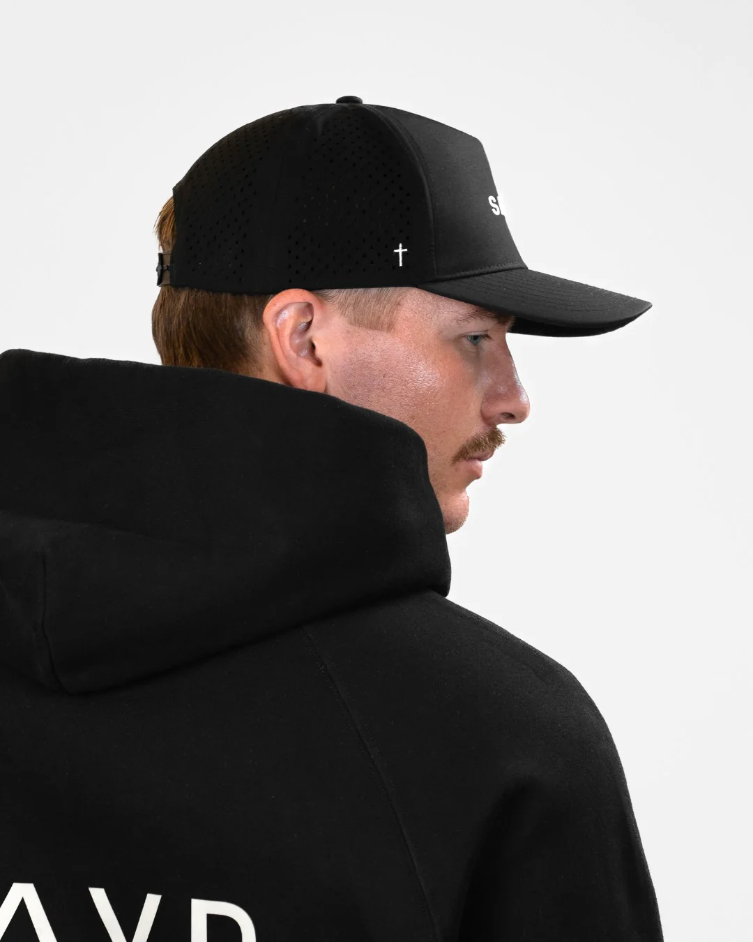 SAVD Perforated Snapback - Black - Image 4