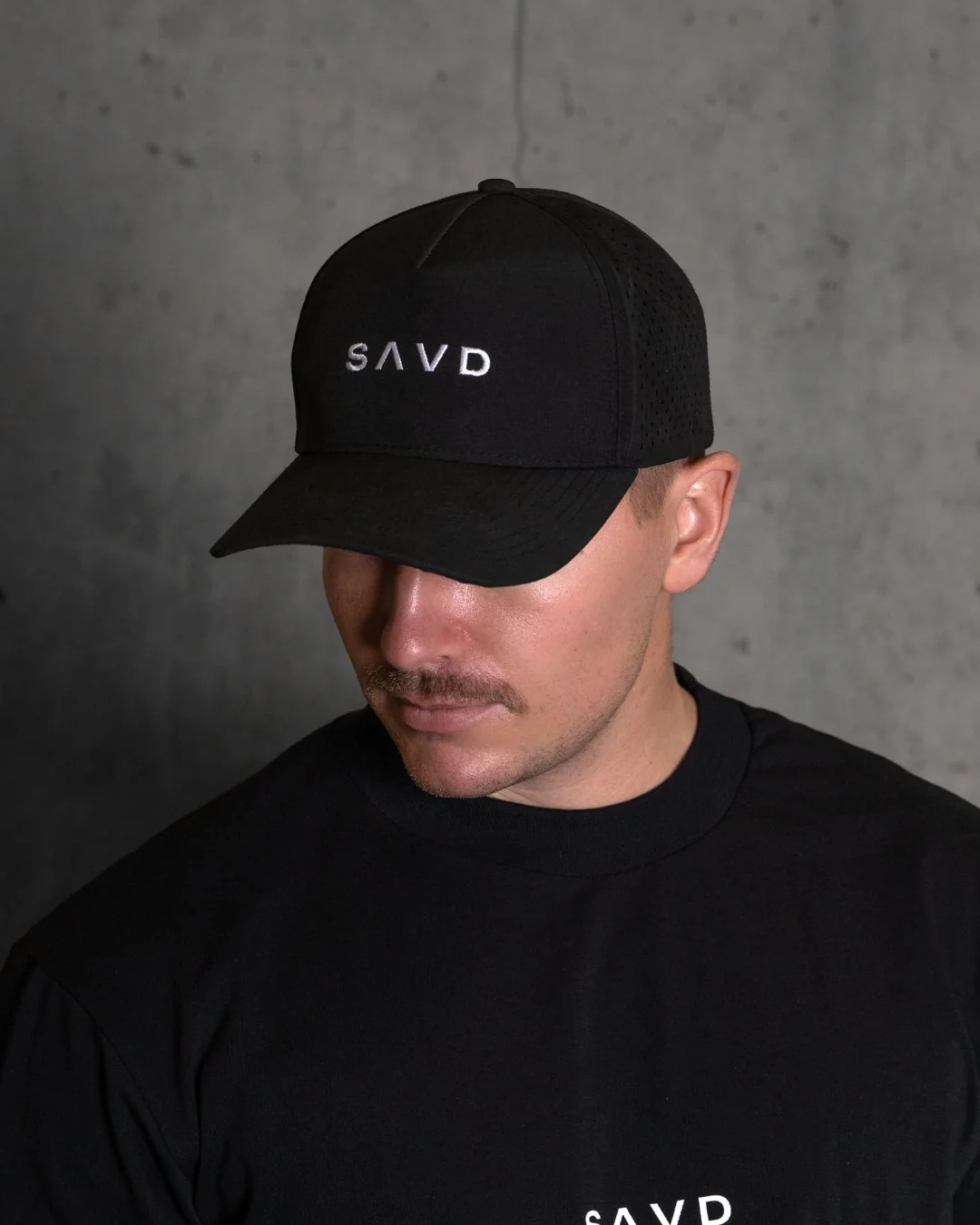 SAVD Perforated Snapback - Black - Image 6