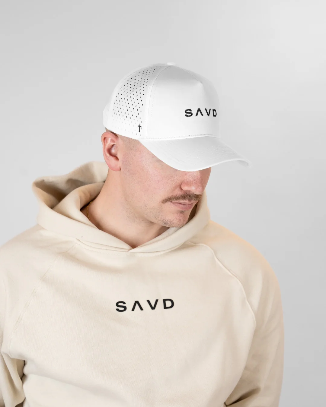 SAVD Perforated Snapback - White - Image 3