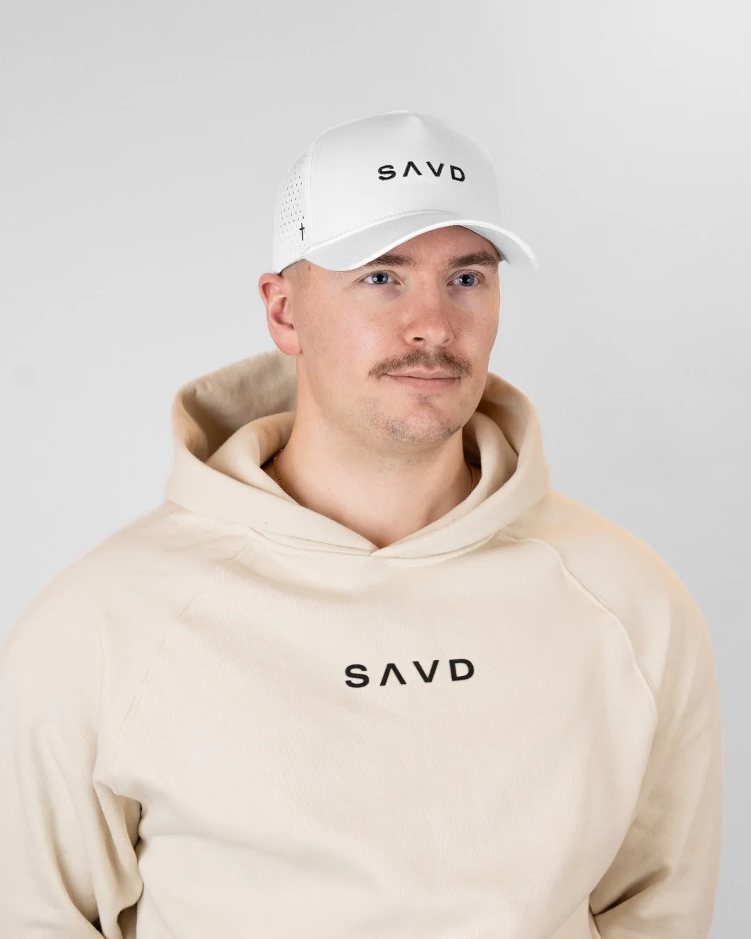 SAVD Perforated Snapback - White - Image 4