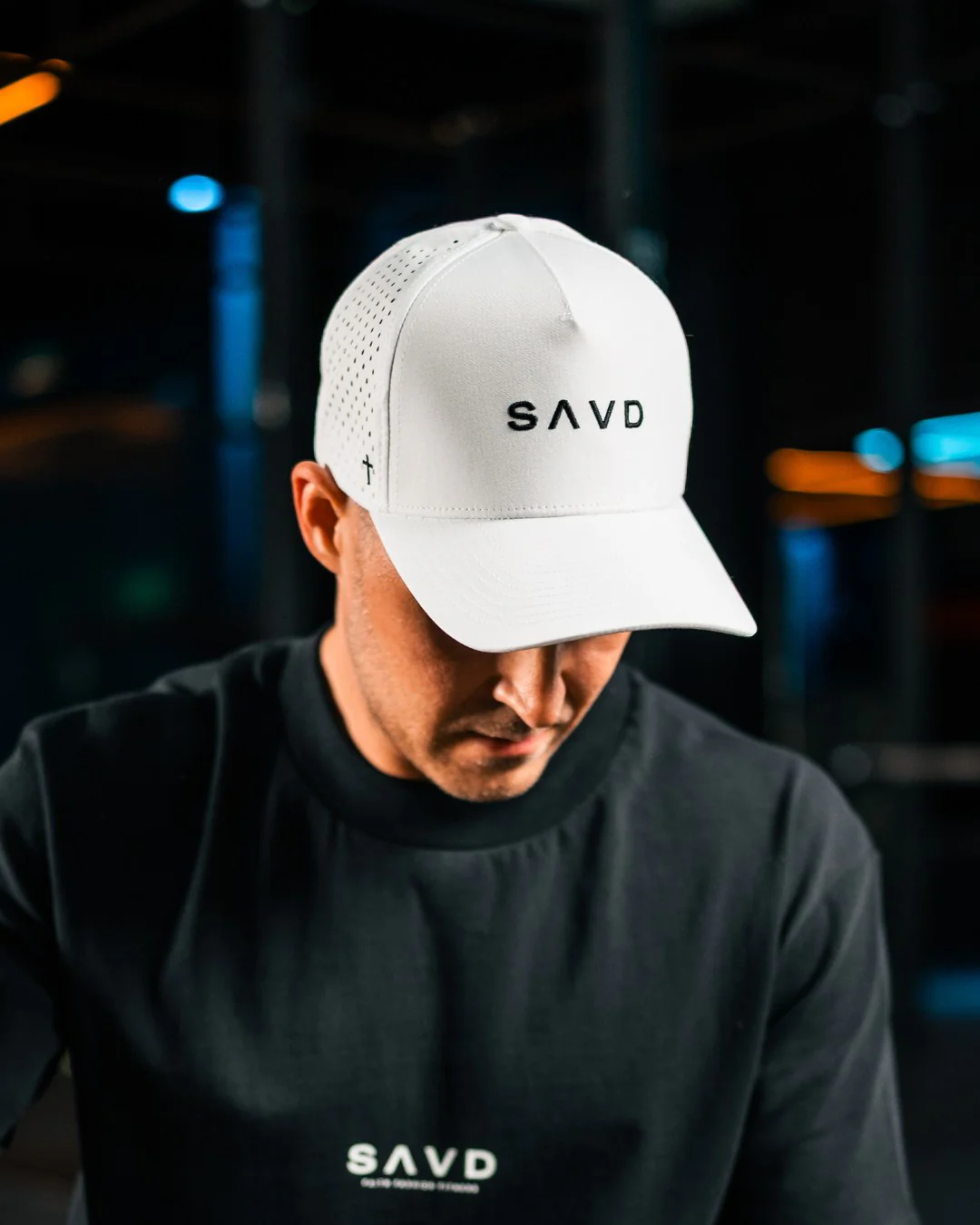 SAVD Perforated Snapback - White - Image 6
